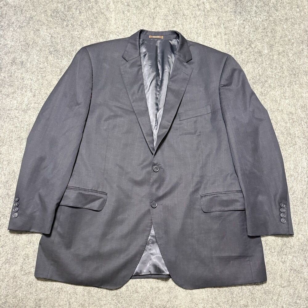 Peter Millar Blazer Mens 46R Dark Gray 100% Wool 2 Button Sport Coat Canada Made